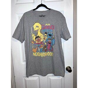 SESAME STREET- All Good In The Neighborhood Gray Short Sleeve Tshirt Size L